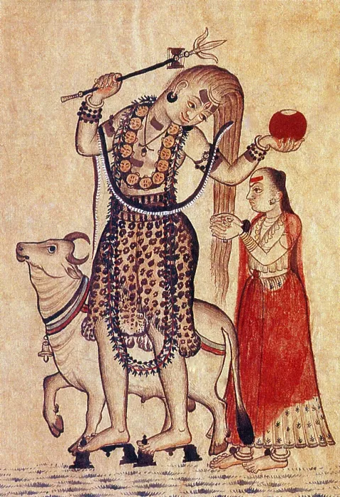Framed Print : Lord Shiva with Sacred Bull Nandi Framed Print : Lord Shiva with Sacred Bull Nandi