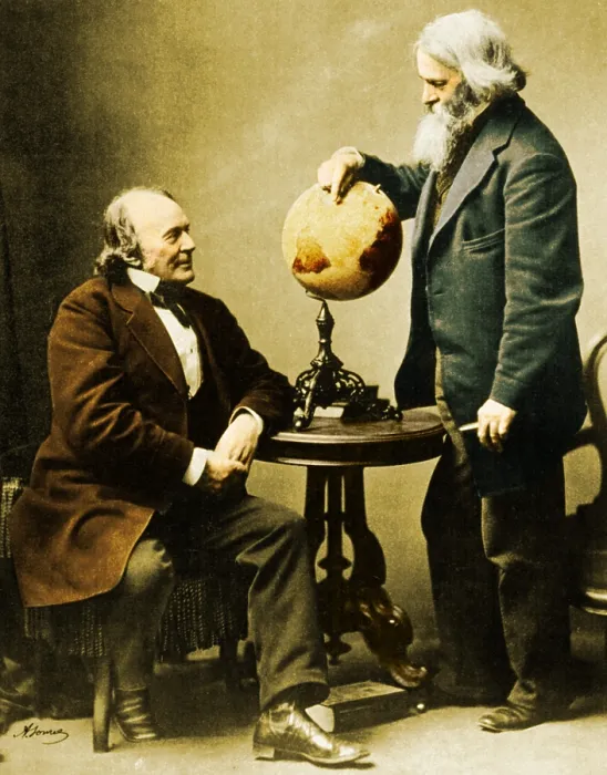 Framed Print : Louis Agassiz and Benjamin Peirce Framed Print : Louis Agassiz and Benjamin Peirce