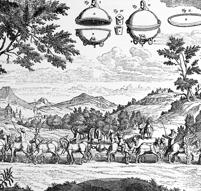 Framed Print : Magdeburg Hemispheres, 17th Century Framed Print : Magdeburg Hemispheres, 17th Century