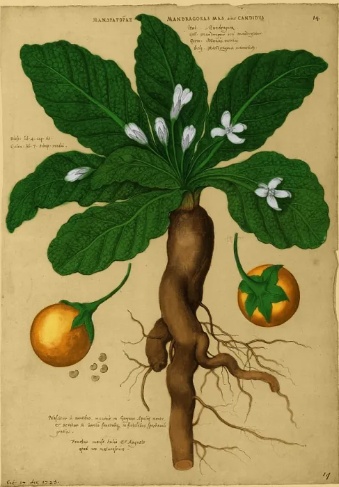 Framed Print : Mandrake Root, Alchemy Plant