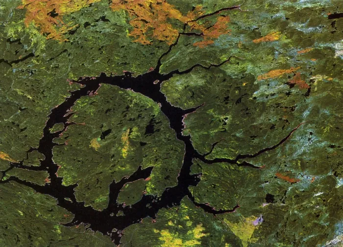 Framed Print : Manicouagan Crater, Quebec Framed Print : Manicouagan Crater, Quebec