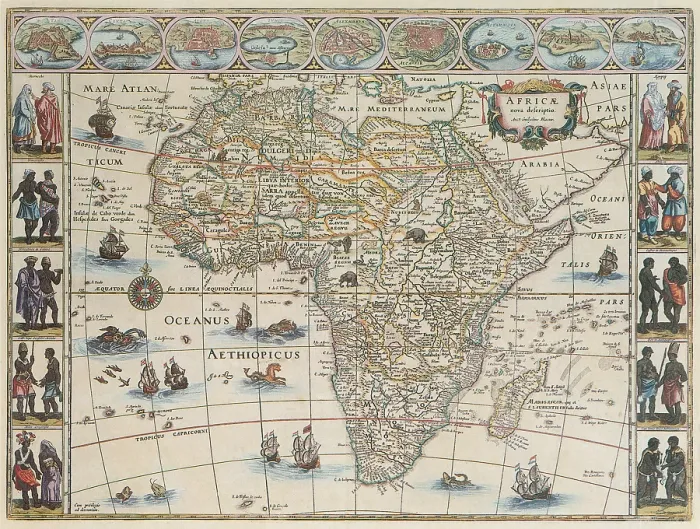 Framed Print : Map of Africa, 1667