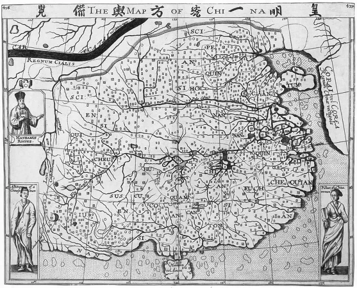 Framed Print : Map of China, 17th Century Framed Print : Map of China, 17th Century