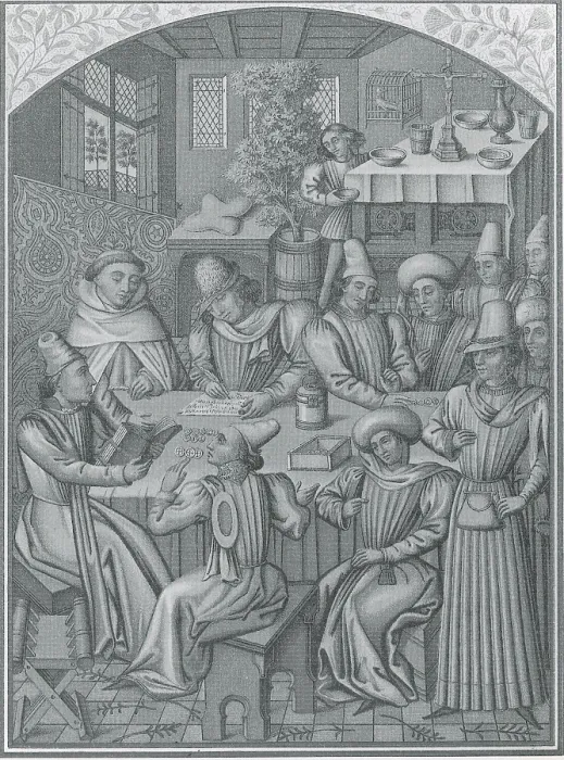 Framed Print : Medieval Accountants, 1466