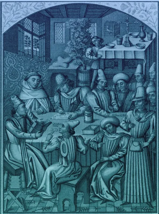 Framed Print : Medieval Accountants, 1466