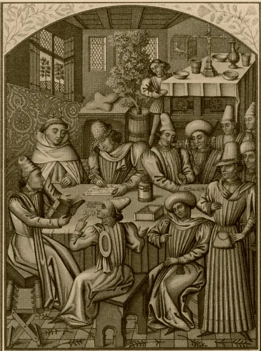 Framed Print : Medieval Accountants, 1466