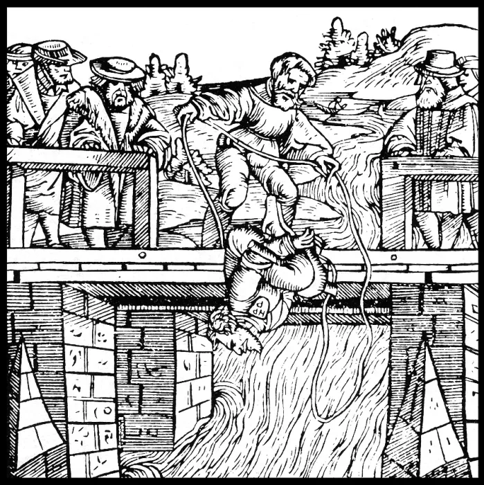 Framed Print : Medieval Execution by Drowning, 16th Century Framed Print : Medieval Execution by Drowning, 16th Century