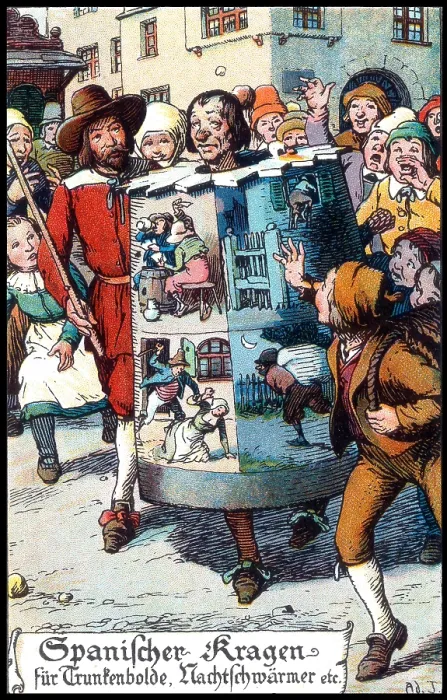 Framed Print : Medieval Punishment, Drunkard's Cloak