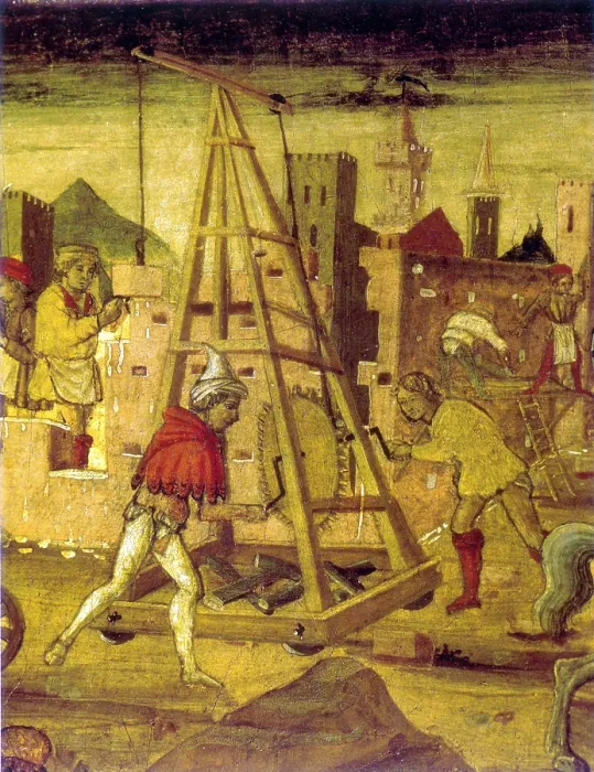Framed Print : Medieval Treadwheel Crane Framed Print : Medieval Treadwheel Crane