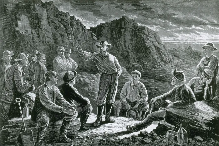 Framed Print : Meeting of the Molly Maguire's, 1874 Framed Print : Meeting of the Molly Maguire's, 1874