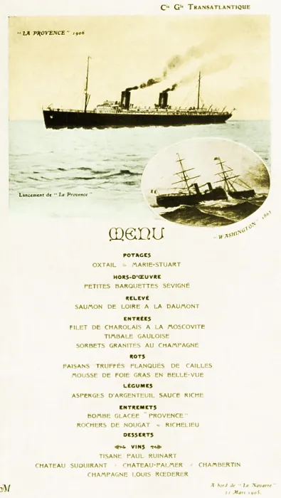 Framed Print : Menu from La Navarre Framed Print : Menu from La Navarre