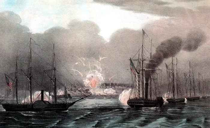 Framed Print : Mexican-American War, Naval Bombardment of Veracruz, 1847