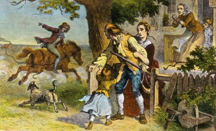 Framed Print : Midnight Ride of Paul Revere, 1775 Framed Print : Midnight Ride of Paul Revere, 1775
