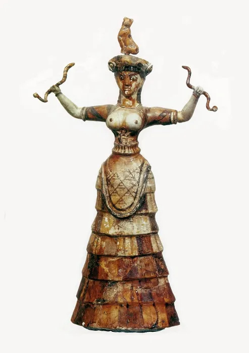 Framed Print : Minoan Snake Goddess