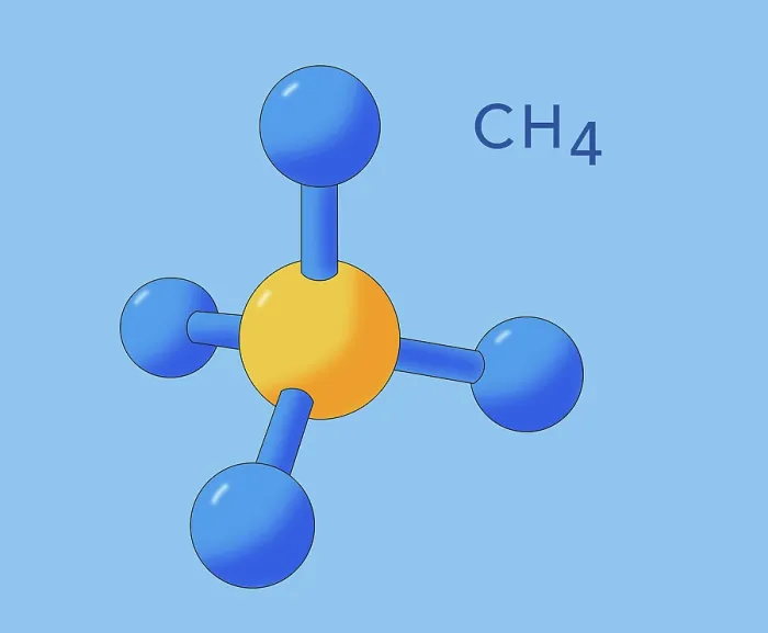 Framed Print : Molecular Model of Methane, CH4, Illustration Framed Print : Molecular Model of Methane, CH4, Illustration