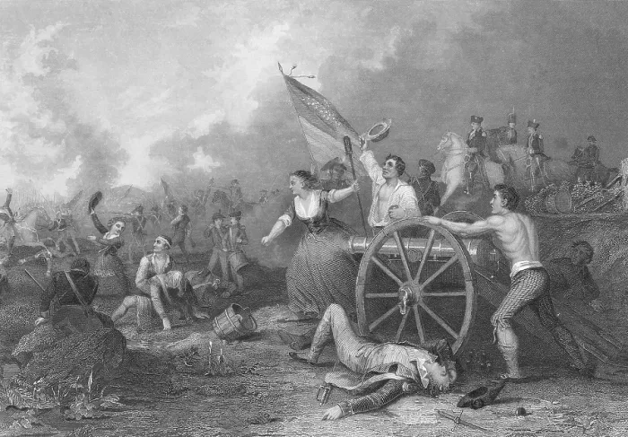 Framed Print : Molly Pitcher at the Battle of Monmouth, 1778 Framed Print : Molly Pitcher at the Battle of Monmouth, 1778