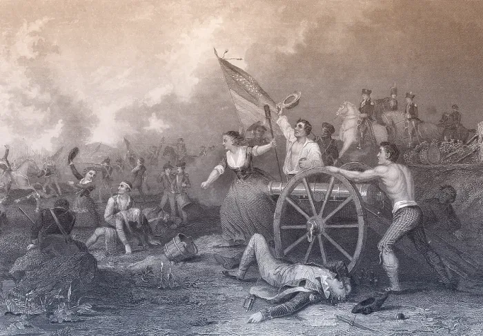 Framed Print : Molly Pitcher at the Battle of Monmouth, 1778 Framed Print : Molly Pitcher at the Battle of Monmouth, 1778