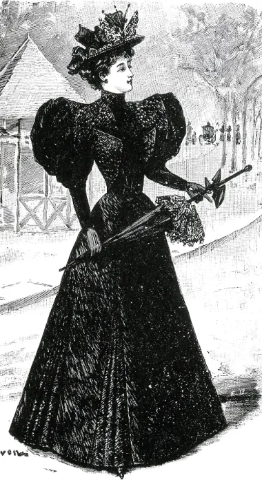 Framed Print : Mourning Dress, 1890s Framed Print : Mourning Dress, 1890s