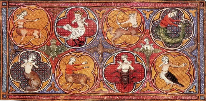 Framed Print : Mythical Creatures, 15th Century Framed Print : Mythical Creatures, 15th Century