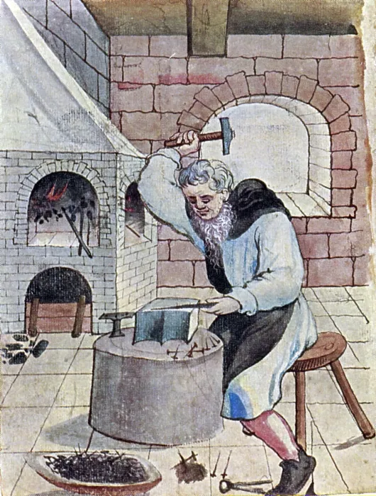 Framed Print : Nailsmith, 1529 Framed Print : Nailsmith, 1529