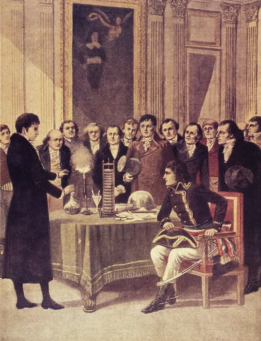 Framed Print : Napoleon and Alessandro Volta, Italian Physicist