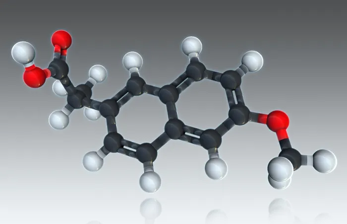 Framed Print : Naproxen, Molecular Model Framed Print : Naproxen, Molecular Model