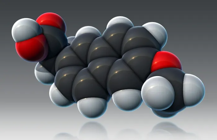 Framed Print : Naproxen, Molecular Model Framed Print : Naproxen, Molecular Model