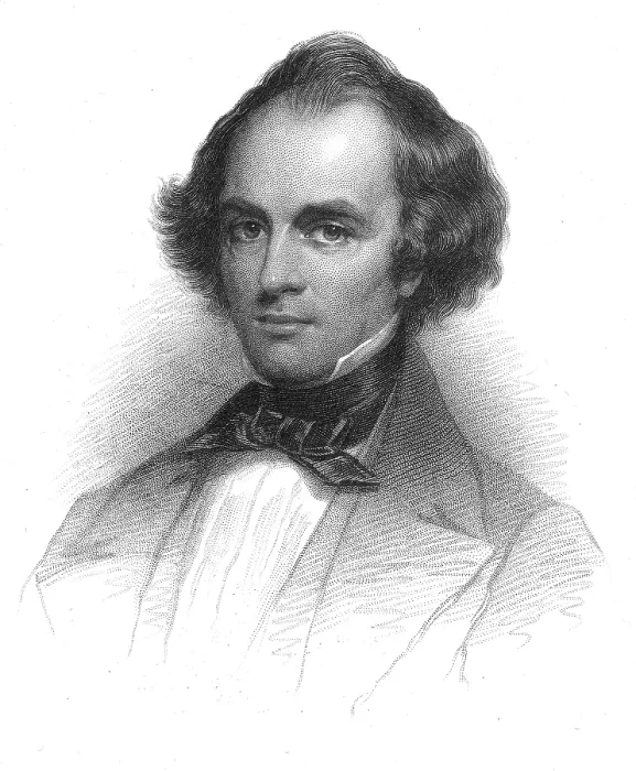 Framed Print : Nathaniel Hawthorne, American Author