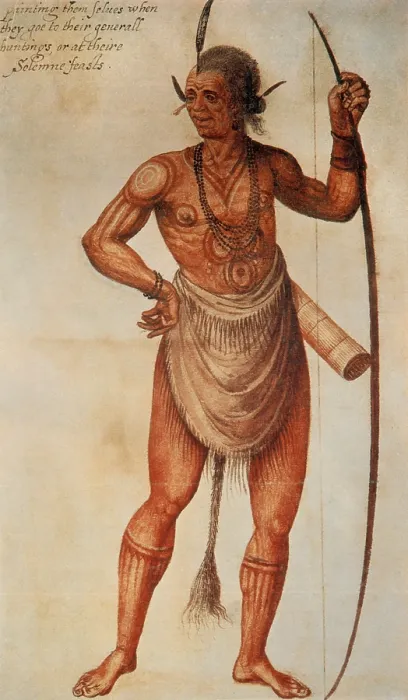 Framed Print : Native American Man, 16th Century