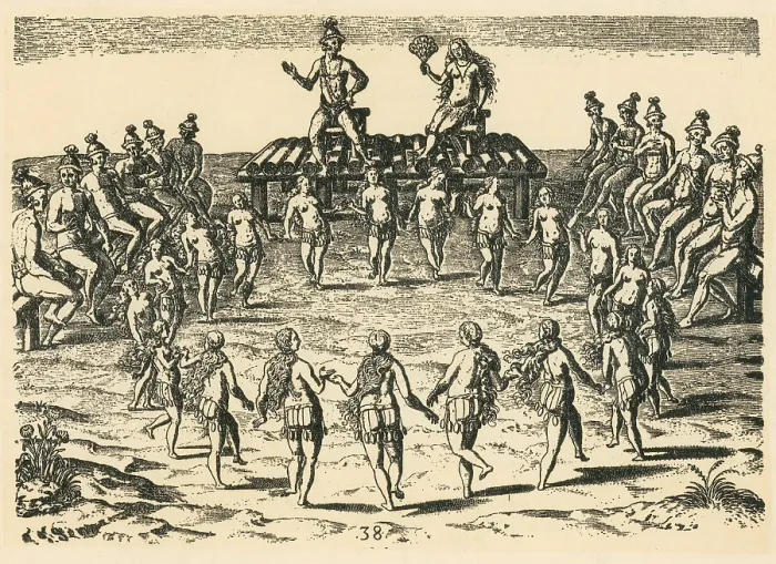 Framed Print : Native American Wedding Ceremony, 16th Century Framed Print : Native American Wedding Ceremony, 16th Century