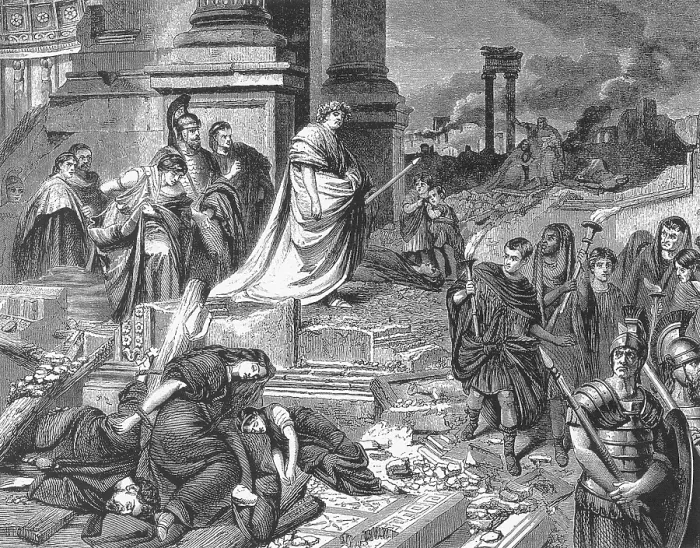 Framed Print : Nero Amid the Ruins of Rome, 64 AD Framed Print : Nero Amid the Ruins of Rome, 64 AD
