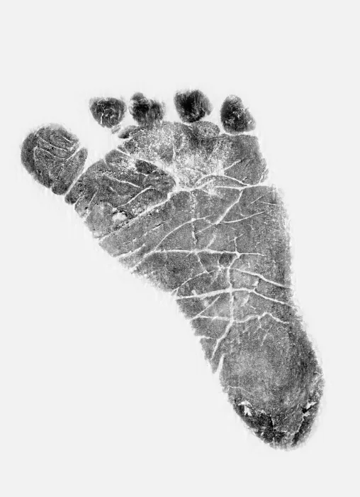 Framed Print : Newborn's Footprint Framed Print : Newborn's Footprint