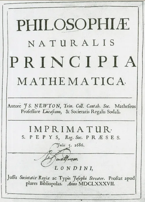 Framed Print : Newton's 'Principia', Title Page