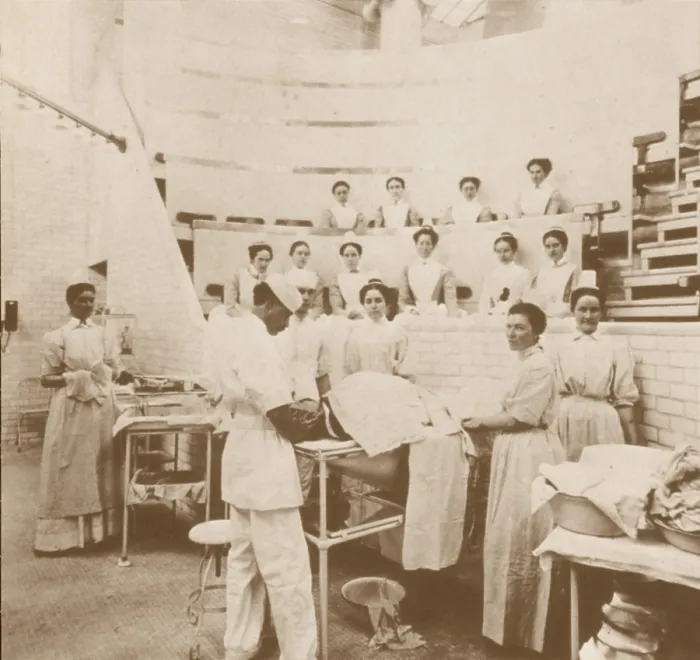 Framed Print : Nurses observing an operation, 1899 Framed Print : Nurses observing an operation, 1899