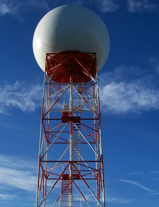 Framed Print : NWS Radar Tower and Radome