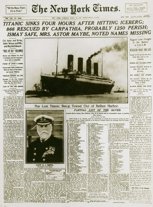 Framed Print : NY Times, Sinking of the Titanic, 1912 Framed Print : NY Times, Sinking of the Titanic, 1912