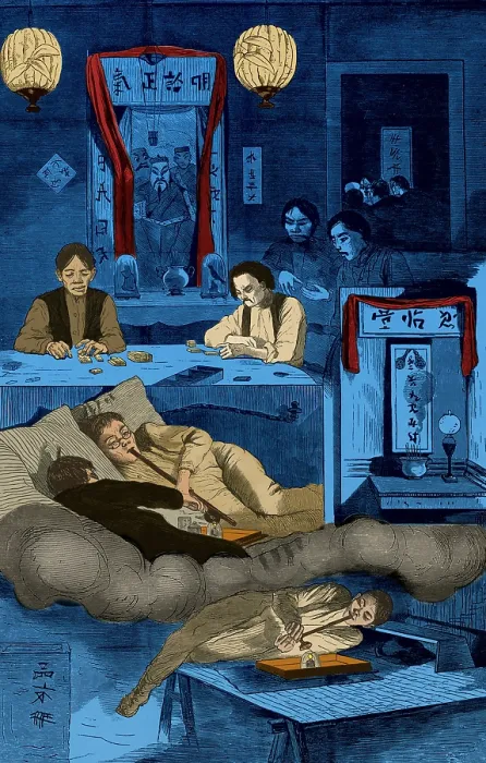 Framed Print : NYC Chinatown Opium Den, 1874