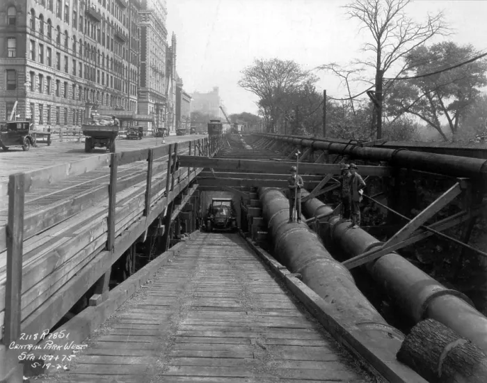 Framed Print : NYC Subway Construction, 1926 Framed Print : NYC Subway Construction, 1926