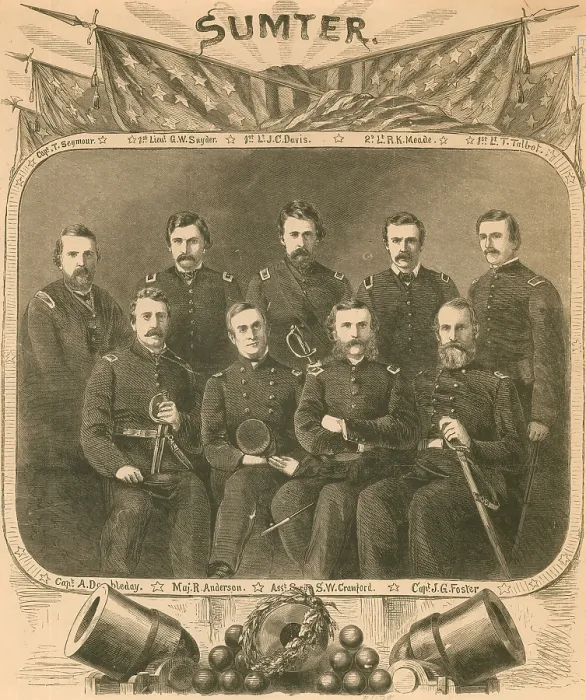 Framed Print : Officers of the Union Garrison, Fort Sumter, 1861 Framed Print : Officers of the Union Garrison, Fort Sumter, 1861