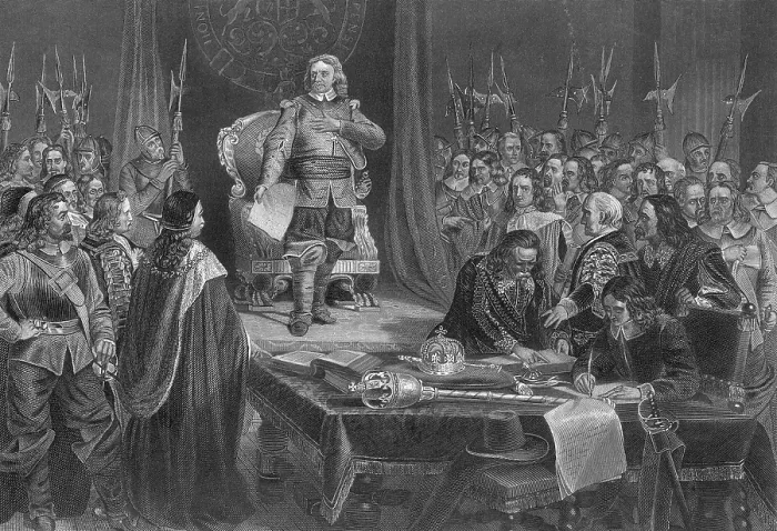 Framed Print : Oliver Cromwell Refusing the Crown of England Framed Print : Oliver Cromwell Refusing the Crown of England