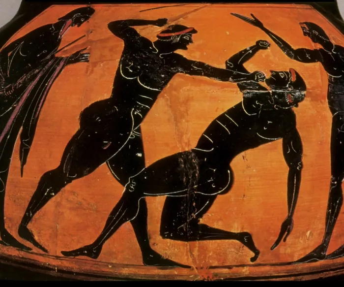 Framed Print : Olympic Games, Pankration, Black-Figure Pottery