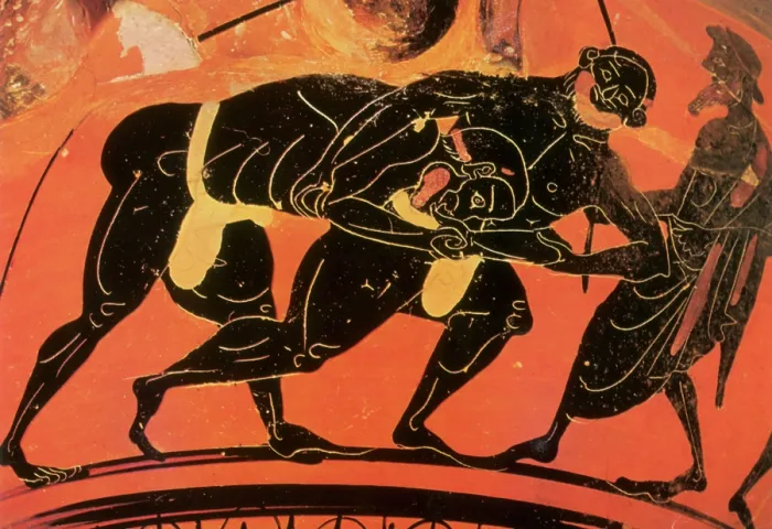 Framed Print : Olympic Games, Wrestling, Black-Figure Pottery Framed Print : Olympic Games, Wrestling, Black-Figure Pottery