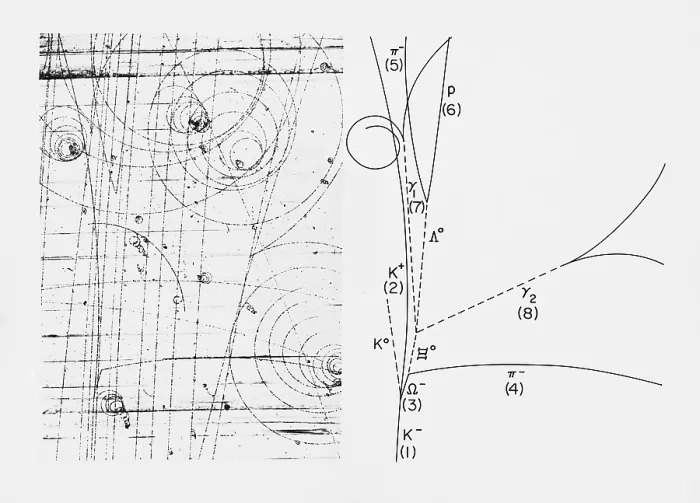 Framed Print : Omega-Minus Particle, First Observation, 1964 Framed Print : Omega-Minus Particle, First Observation, 1964