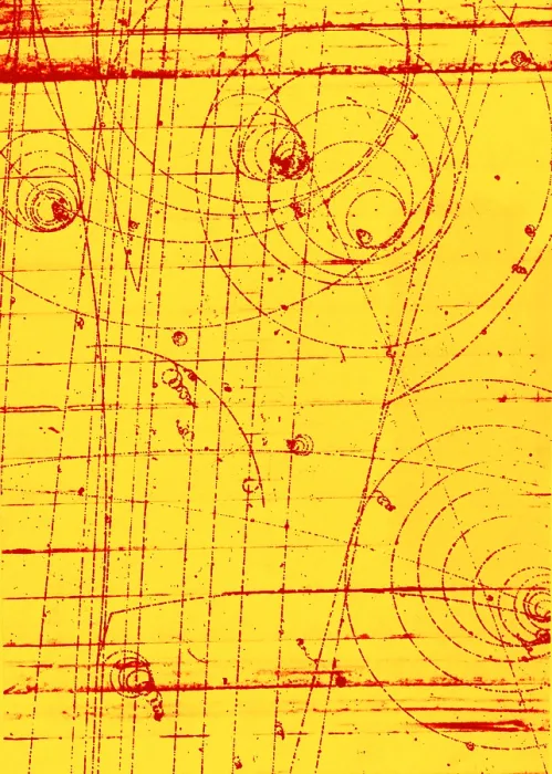Framed Print : Omega-Minus Particle, First Observation, 1964