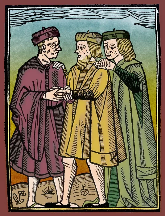 Framed Print : Palm Reading, 16th Century