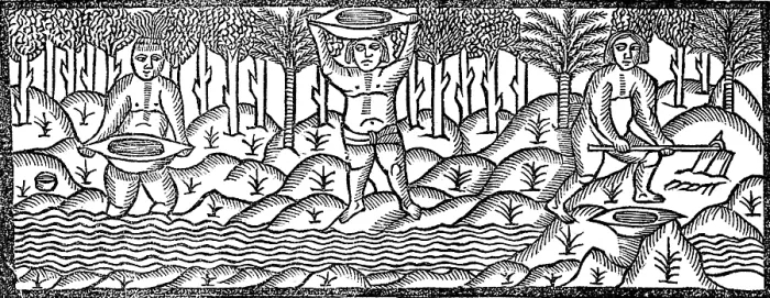 Framed Print : Panning for Gold in the New World, 16th Century