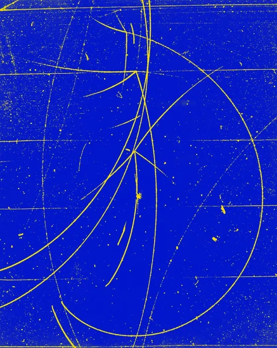 Framed Print : Particle Tracks in Cloud Chamber