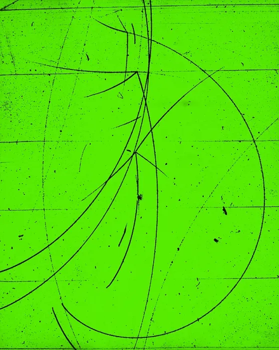 Framed Print : Particle Tracks in Cloud Chamber