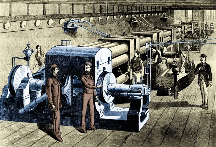 Framed Print : Pearl Street Station Central Power Plant, 1880s Framed Print : Pearl Street Station Central Power Plant, 1880s