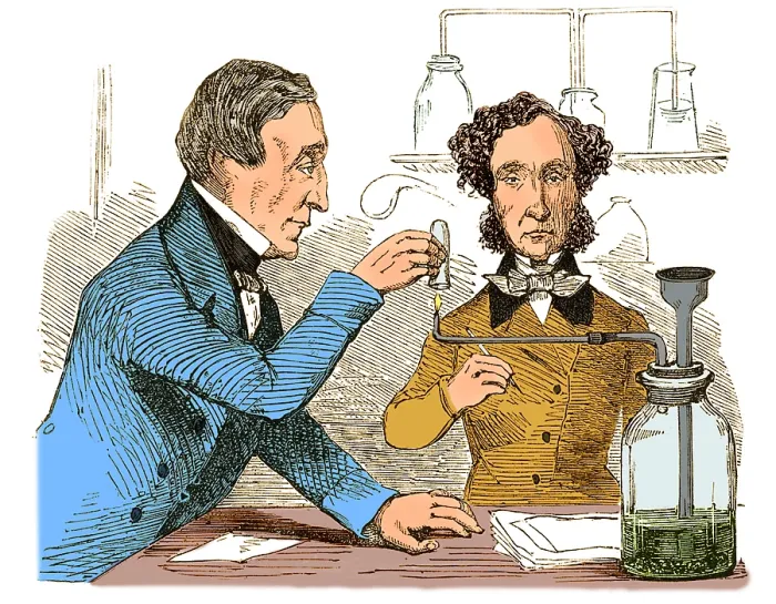 Framed Print : Performing the Marsh Test, 1856 Framed Print : Performing the Marsh Test, 1856